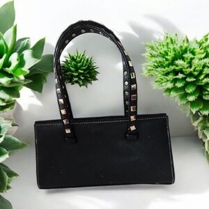 Liz Claiborne Vintage Black Purse Clutch Handbag 5x9x2" Mint Condition